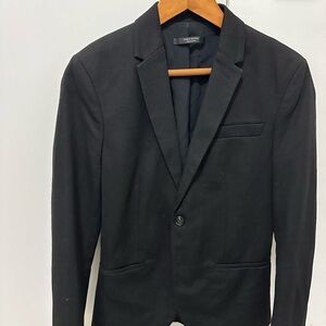 Zara Black Slim-Fit Sport Blazer